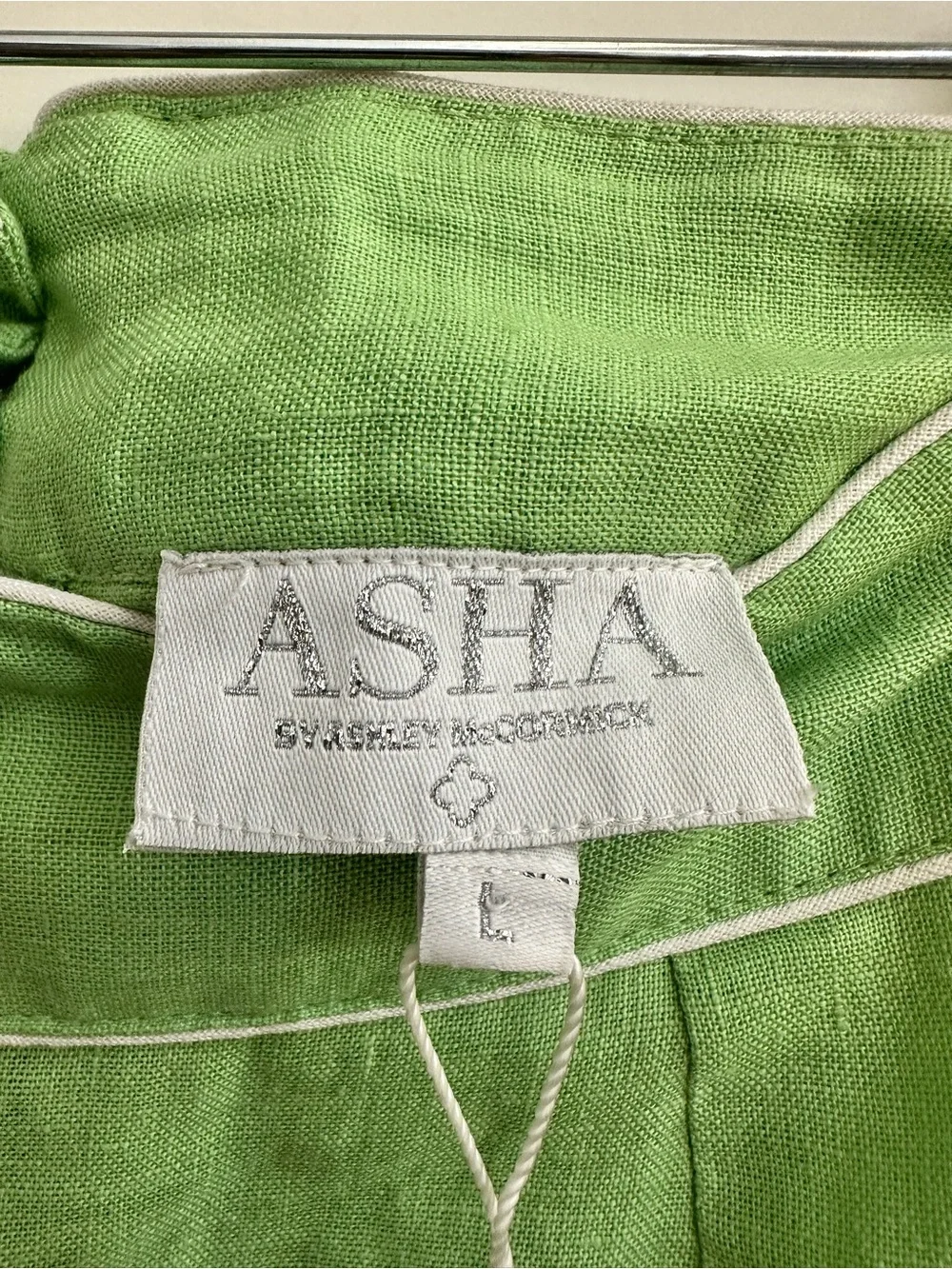 ASHA Ashley McCormick Palm Sienna Linen Skirt NWT - Picture 8 of 9